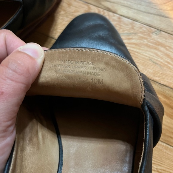 {Bernardo} Black Leather Wedge Loafers - Picture 7 of 9